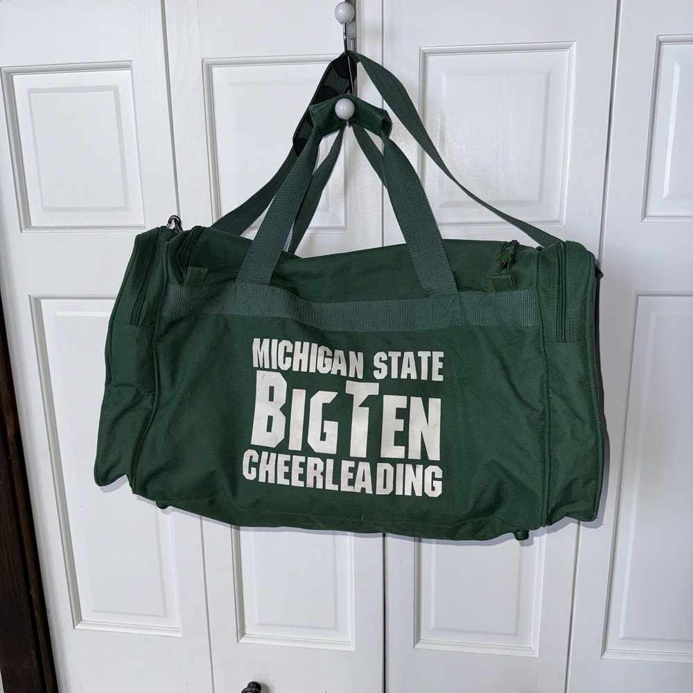 Vintage Michigan State University Big Ten Cheerleading Duffel Bag 90's College